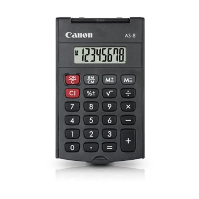 Calcolatrice Canon AS-8 8 cifre LCD Design ergonomico portatile