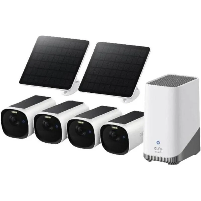 Videocamere di sorveglianza Eufy E8144327 2K Visione Notturna Esterna Pannello Solare Audio Bidirezionale