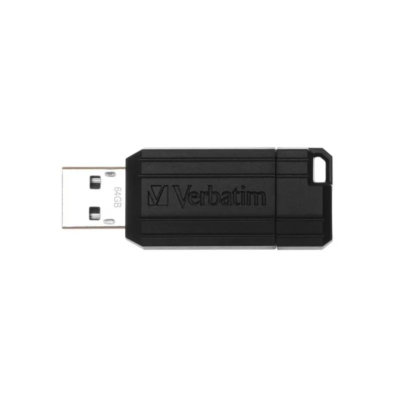 Chiavetta USB Verbatim PinStripe 64GB Nera Protezione Password