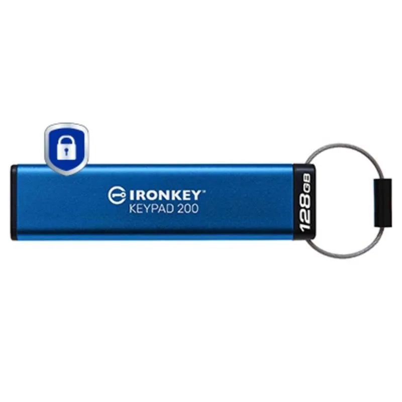 Chiavetta USB Kingston IronKey Keypad 200 128GB FIPS 140-3 AES-256