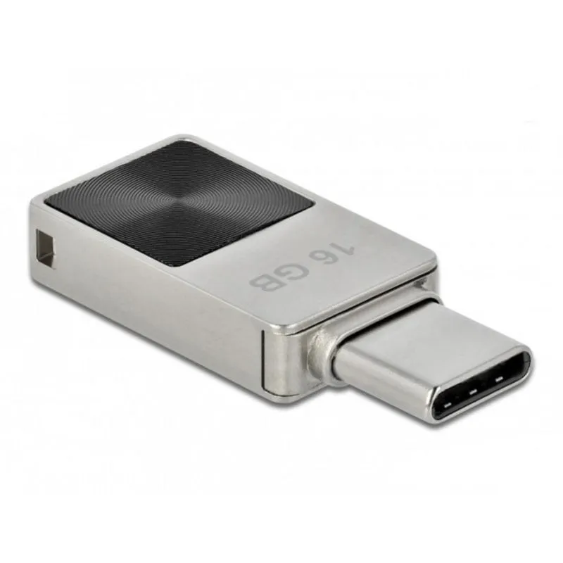 Chiavetta USB Delock Mini USB-C 16 GB 3.2 Gen 1 120 MB/s Argento