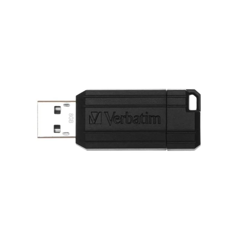 Chiavetta USB Verbatim PinStripe 8GB Nera scorrimento protezione password