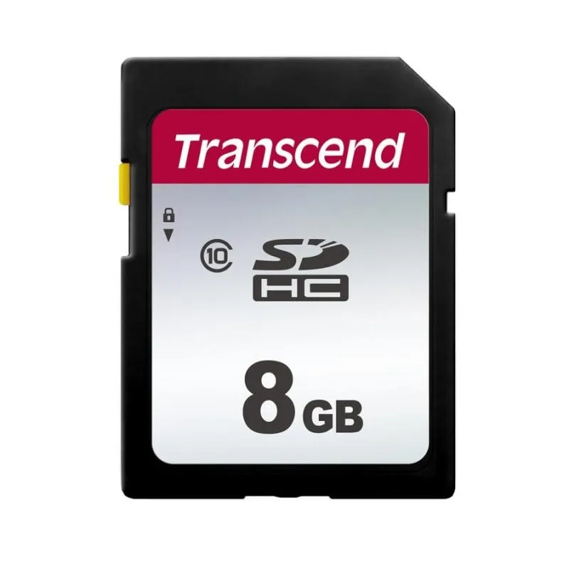 Scheda di memoria Transcend 300S 8GB SDHC Classe 10 UHS-I V30 Nera