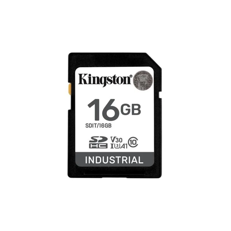 Scheda Kingston SD 16GB Industrial UHS-I U3 V30 A1 pSLC Resistente