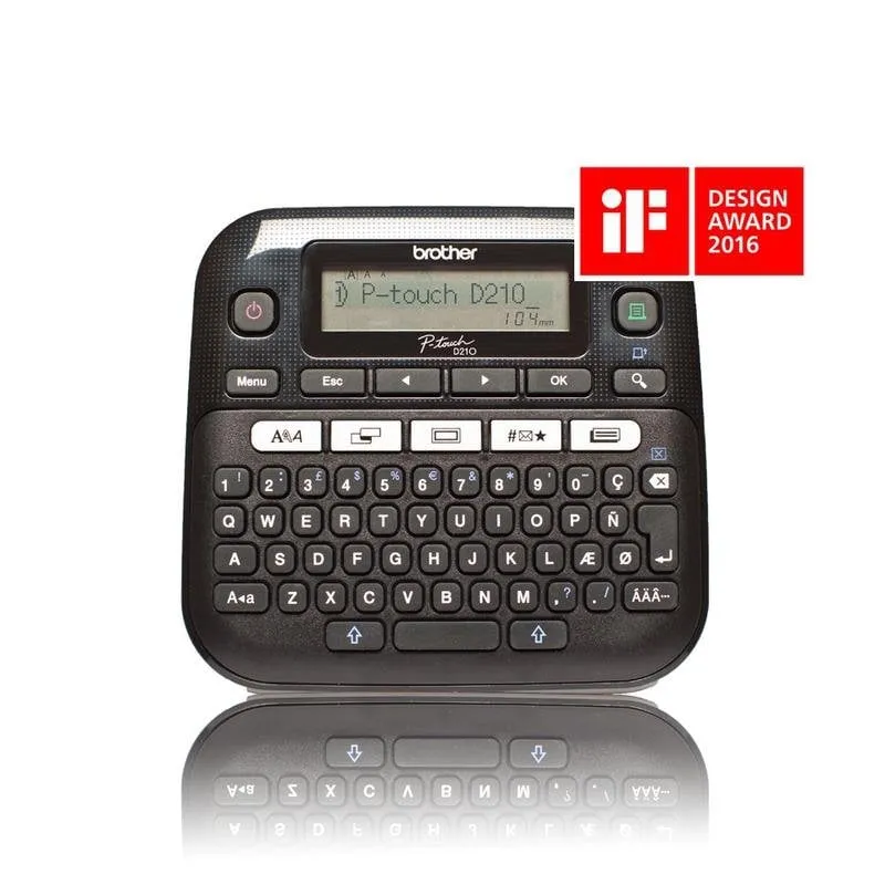 Stampante trasferimento termico Brother PT-D210 QWERTY LCD taglio manuale