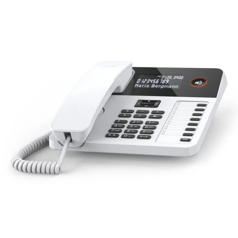 Telefono Gigaset DESK 600 Bianco Fisso con Identificatore di Chiamata