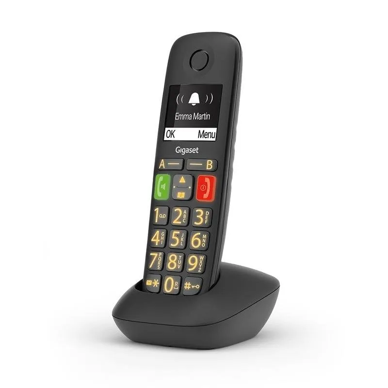 Telefono Gigaset E290HX DECT Wireless Vivavoce 150 Contatti Nero