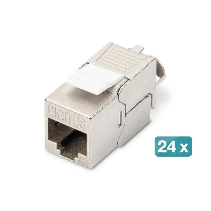 Modulo Keystone Digitus CAT 6A Schermato Montaggio Senza Attrezzi Argento