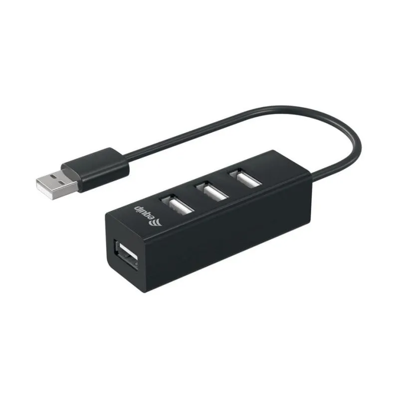 Hub Equip 4 porte 480 Mbit/s modello 128955 Plug and Play nero