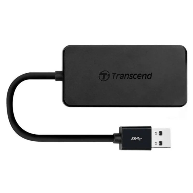 Hub Transcend 4 porte USB 3.2 Gen 1 modello HUB2 design ultrapiatto nero