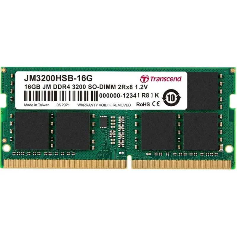Memoria RAM Transcend JetRam JM3200HSB-16G 16GB DDR4 3200MHz CL22 SO-DIMM