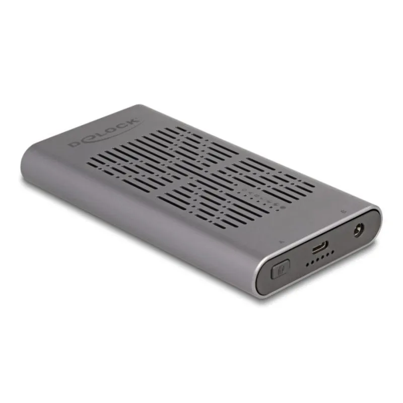 Caja PC Delock SSD M.2 NVMe Alluminio Grigio USB Type-C Clonazione