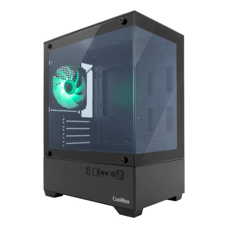 Case PC CoolBox GM200 Vision Lite Nero USB-C 3.2 Gen1 Senza Alim 1 Vent. ARGB