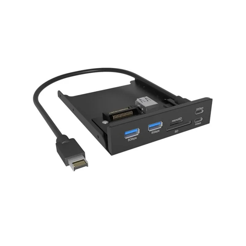 Hub ICY BOX 3 porte 20 Gbit/s USB 3.2 Gen 1 IB-HUB1419-i3 metallo nero