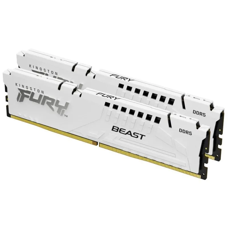 Memoria RAM Kingston FURY Beast 64GB 2x32GB DDR5 6000MHz CL30 AMD EXPO Bianco