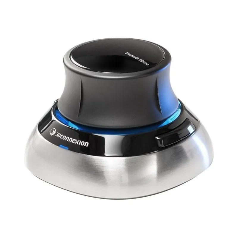 Mouse 3Dconnexion SpaceMouse Wireless Bluetooth 6DoF Ambidestro Nero Blu Argento