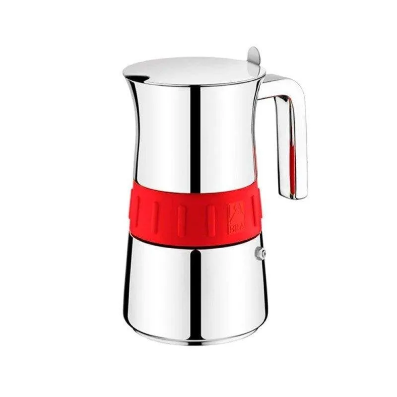 Caffettiera Moka Isogona-Bra A170567 6 Tazze Elegance Red