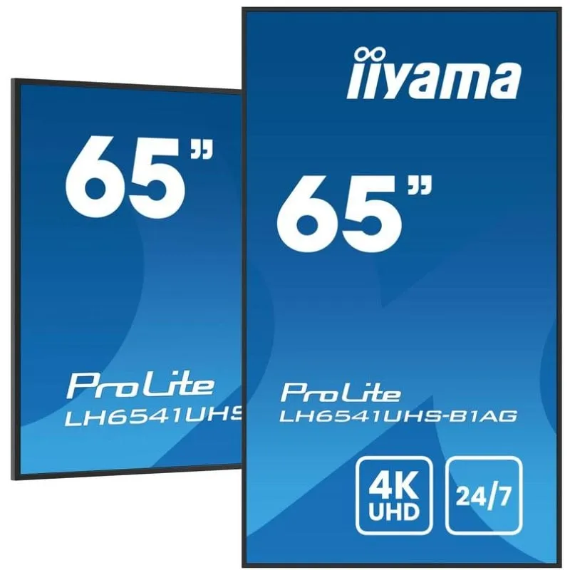 Monitor PC iiyama LH6541UHS-B1AG 64,5" UltraHD 4K 60Hz VA XL 24/7 Altoparlanti
