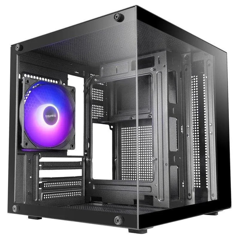 Case PC Mars Gaming Mc-cube MicroATX Cristallo Temprato ARGB Nero