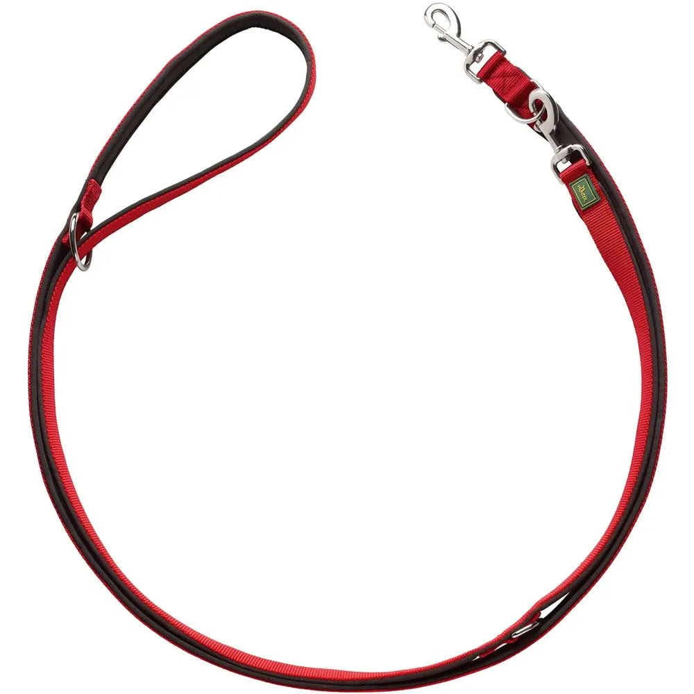 HUNTER Guinzaglio regolabile in neoprene, 2,5 x 300 cm, rosso/nero