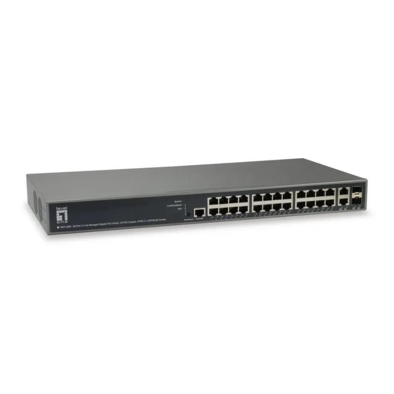 Switch LevelOne GEP-2682 Gestito L3 Gigabit Ethernet PoE Montaggio in rack