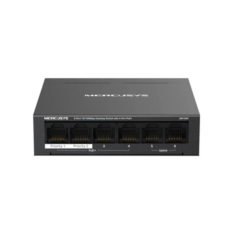Switch Fast Ethernet PoE Mercusys MS106P