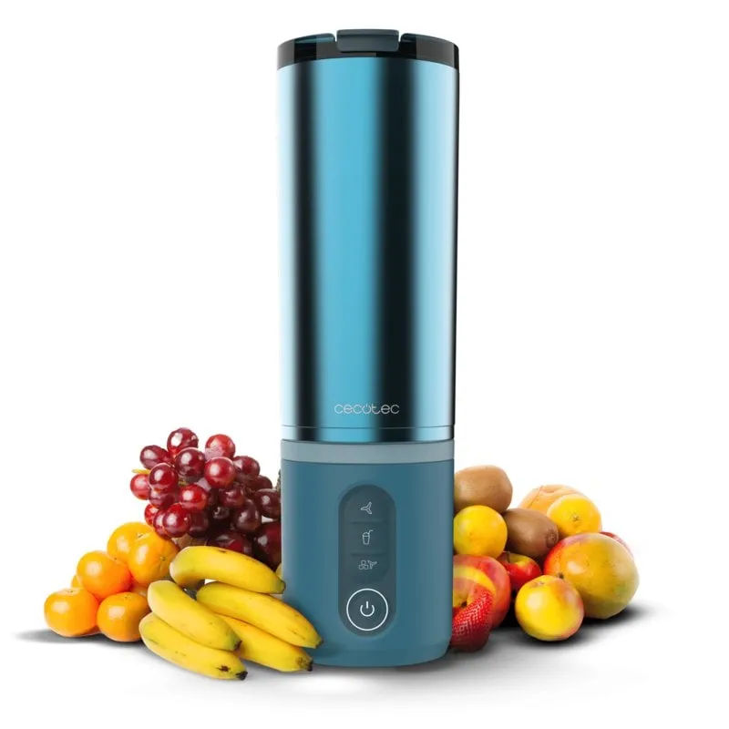 Frullatore Power Titanium Shake2Go Lagoon Steel 180W 600ml USB-C