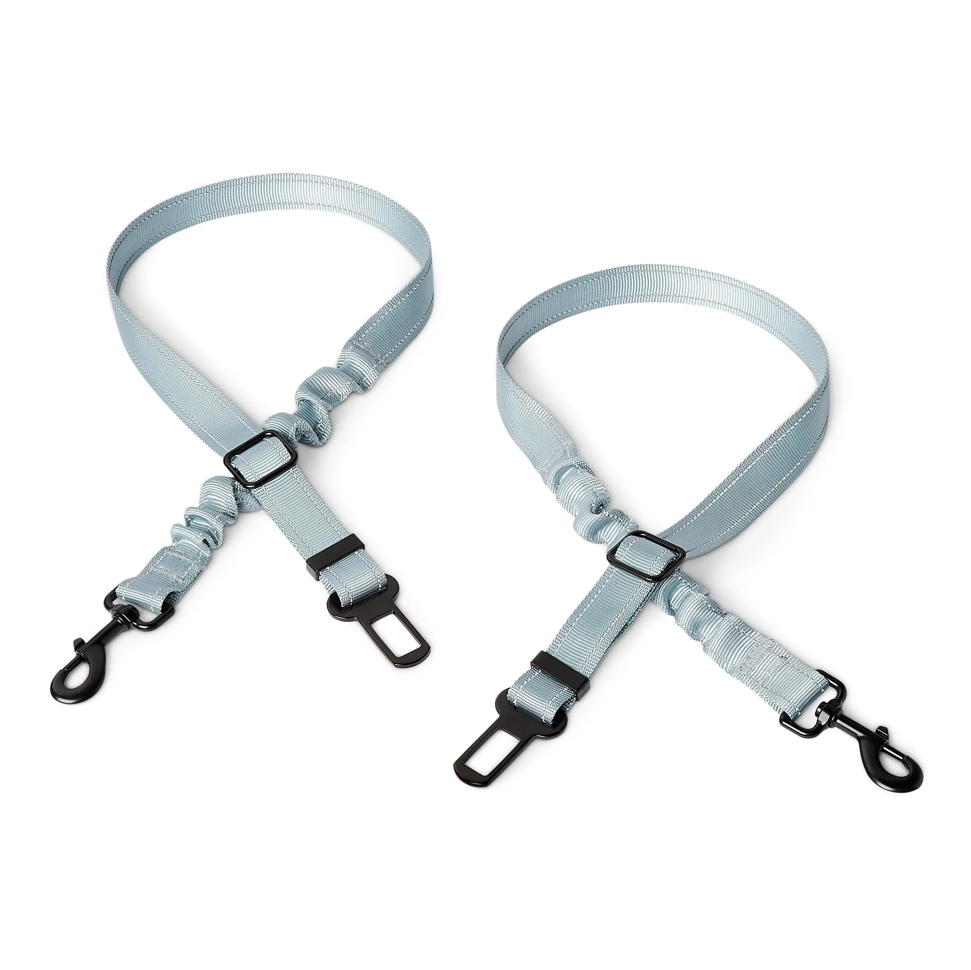 Amazon Basics - Cintura di Sicurezza per Cani, Imbracatura Regolabile per Auto, Cintura Regolabile: 67cm, Ciotola da Viaggio Pieghevole: 13,0cm x 5,5cm/1,5cm, Nero/Blu/Arancione