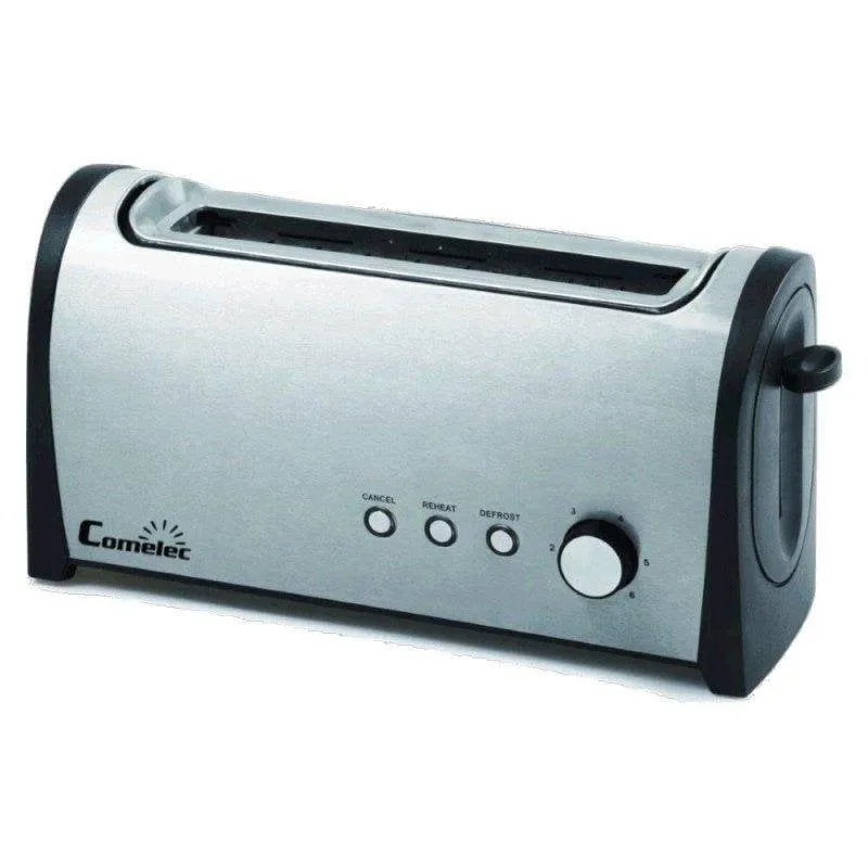 Tostapane Comelec TP 1721 1 Fessura Lunga 1000W 6 Livelli Nero Inox