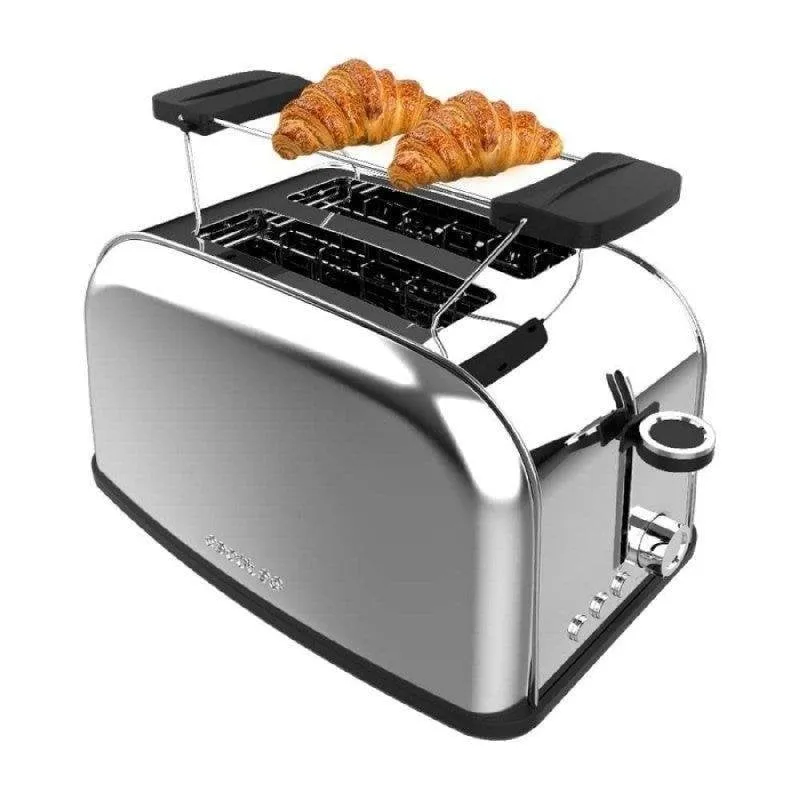 Tostapane vintage Cecotec Toastin' Time 850 Inox Essential 2 fessure larghe 850 W 7 livelli inox