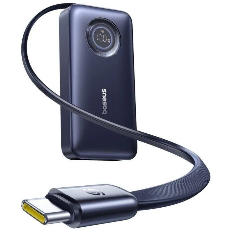 PowerBank Baseus EnerCore CR11 10000mAh 45W con cavo retrattile blu