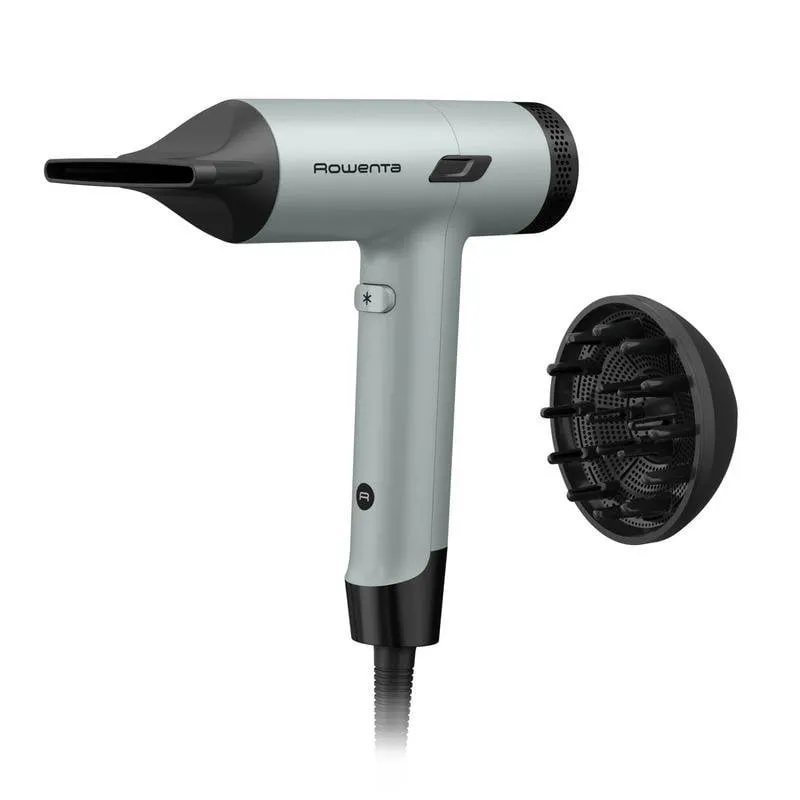Phon Ionico Rowenta Tiny HY7120 1600W 3 Temperature 3 Velocita Diffusore Nero Verde