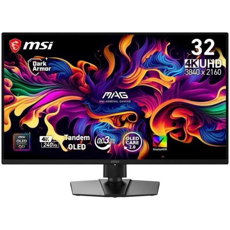 Monitor PC MSI MAG 321UP QD-OLED 31,5" UltraHD 4K 240Hz QD-OLED Regolabile altezza