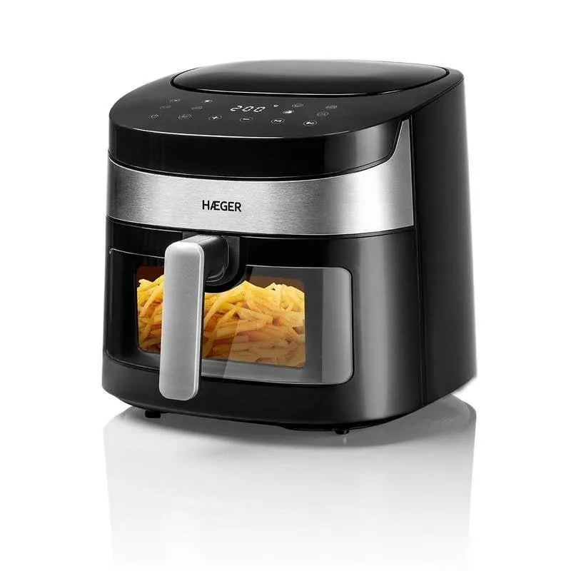 Friggitrice ad Aria Haeger AF-D80.008A Finestra 8 L 1800 W con Comandi Touch