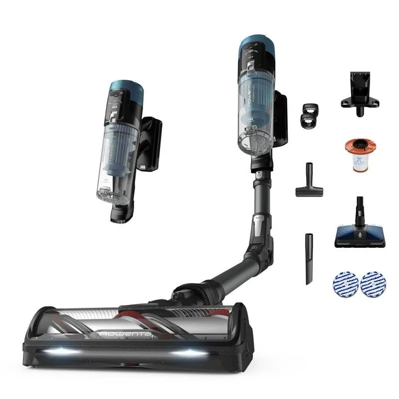 Aspirapolvere senza Fili Rowenta X-Force Flex 14.80 670W 90 min Lavapavimenti 2 in 1 Blu Nero