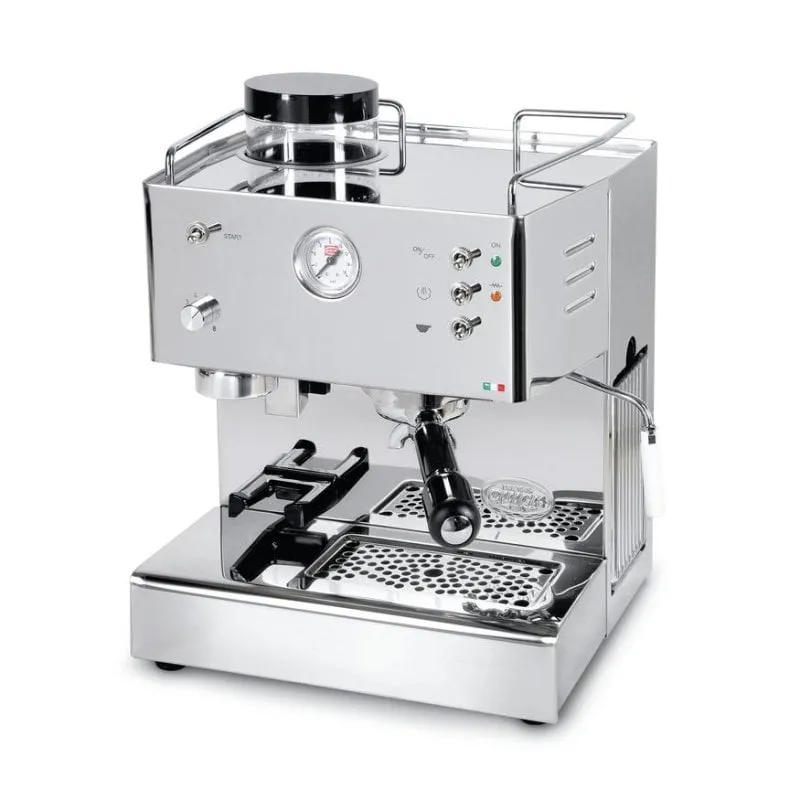 Macchina da caffè espresso Quick Mill Pegaso semi-automatica 1200 W acciaio inox con macinacaffè integrato