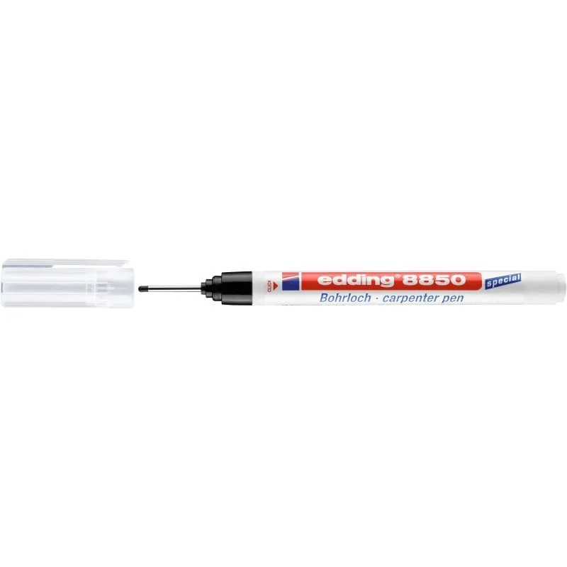 Marcatore permanente Edding 8850 Punta rotonda Nero Bianco Plastica