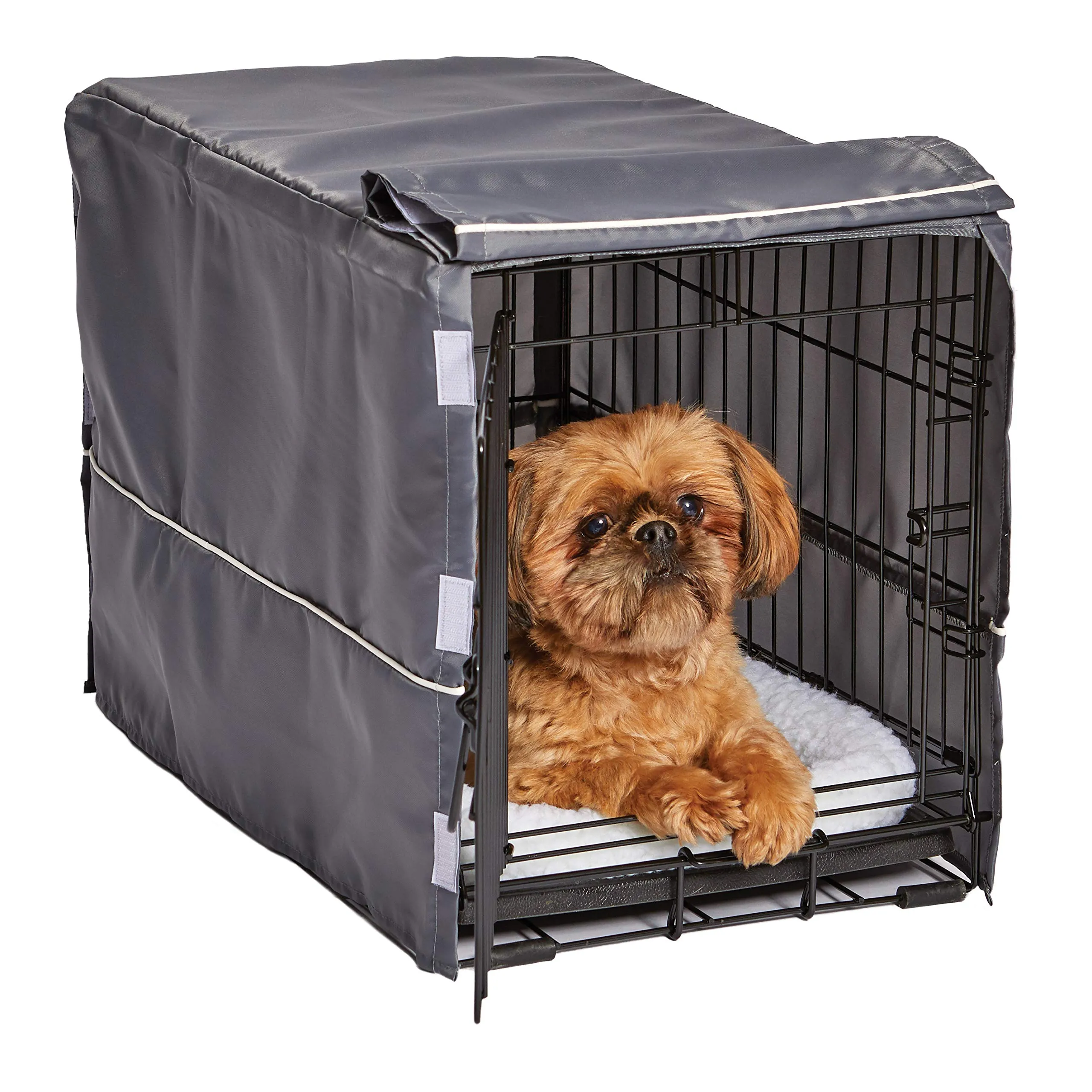 New World Copertura per gabbia per cani XS, in poliestere, adatta alla maggior parte delle gabbie da 59 cm, lavabile in lavatrice, riduce l'abbaiare e la masticazione