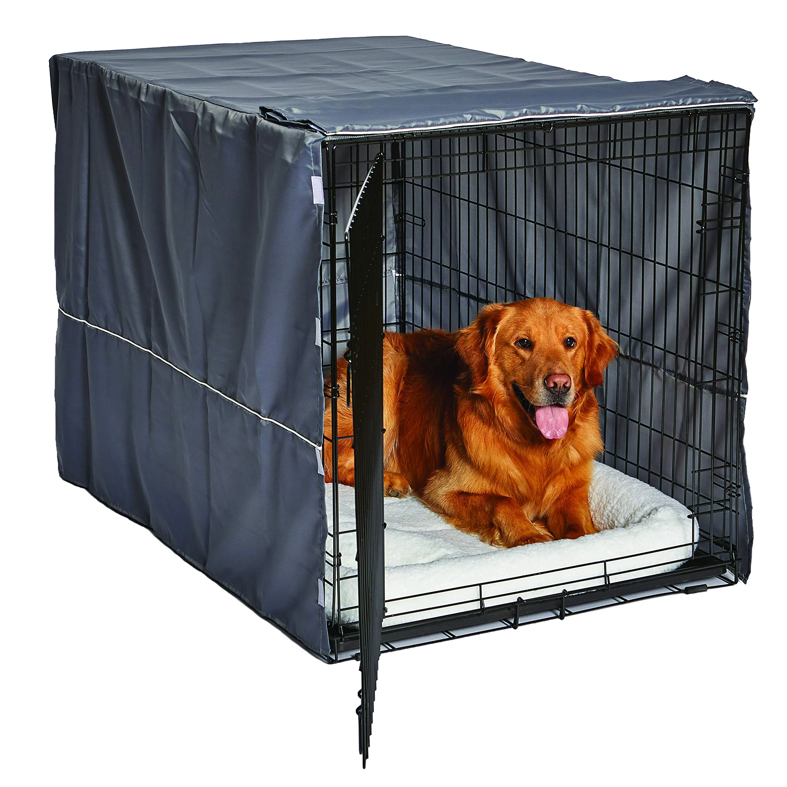New World Copertura per gabbia per cani XL, in poliestere, adatta alla maggior parte delle gabbie da 122 cm, lavabile in lavatrice, riduce l'abbaiare e la masticazione