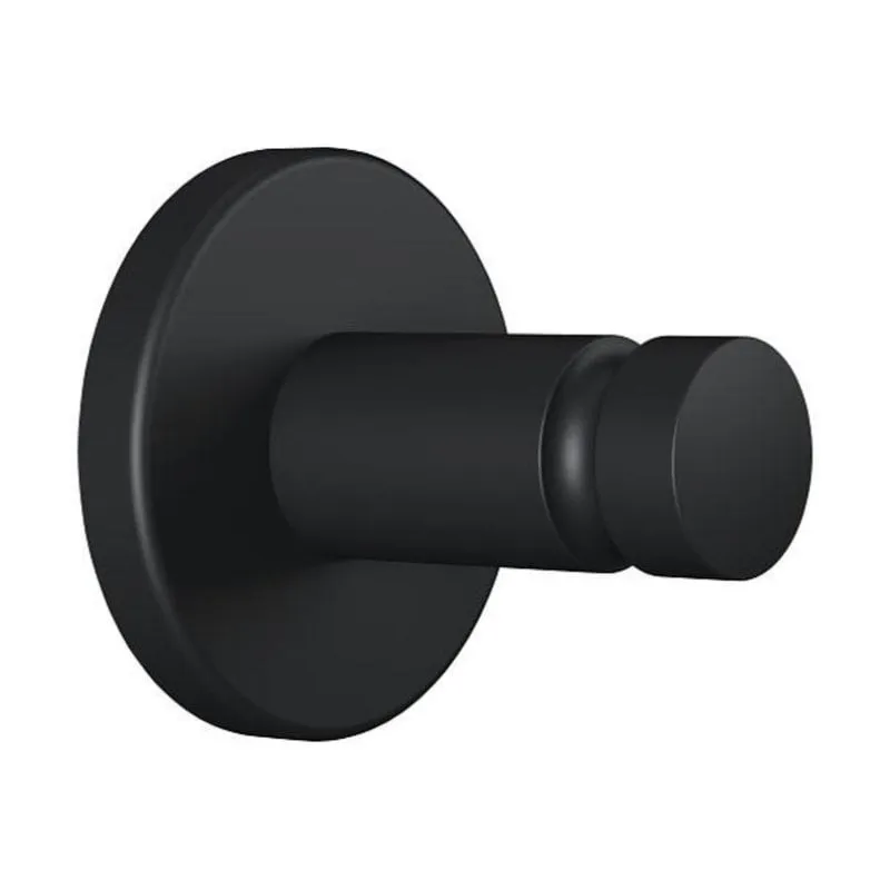 Gancio portasciugamani Tesa Moon Black Metal Nero Interno 37 mm