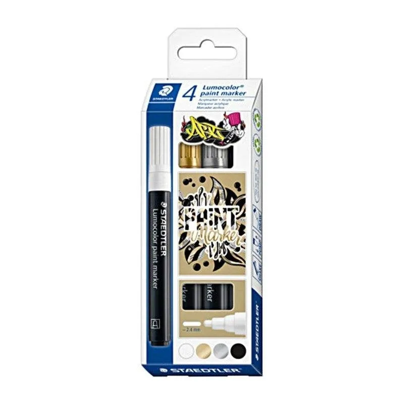 Marcatore pittura Staedtler Lumocolor 2,4 mm, set di 4 unità