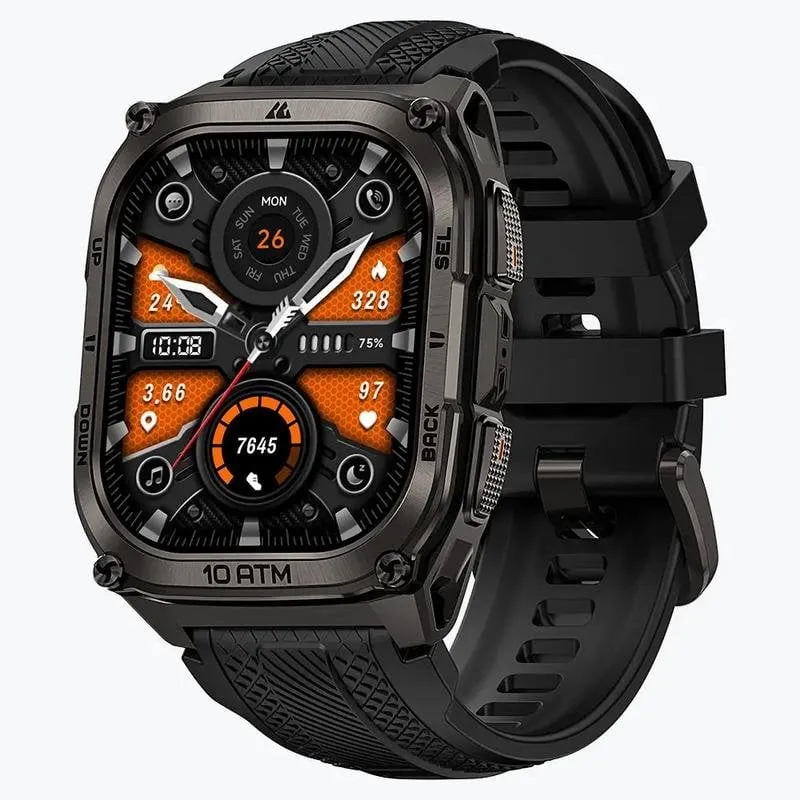 Kospet Tank M4 Bluetooth GPS 50mm AMOLED Nero Taglia Unica Resistente Acqua IP69K SpO2 Pulsometro