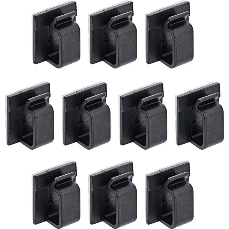 Gancio di supporto per cablaggio InLine 59971F autoadesivo nylon nero