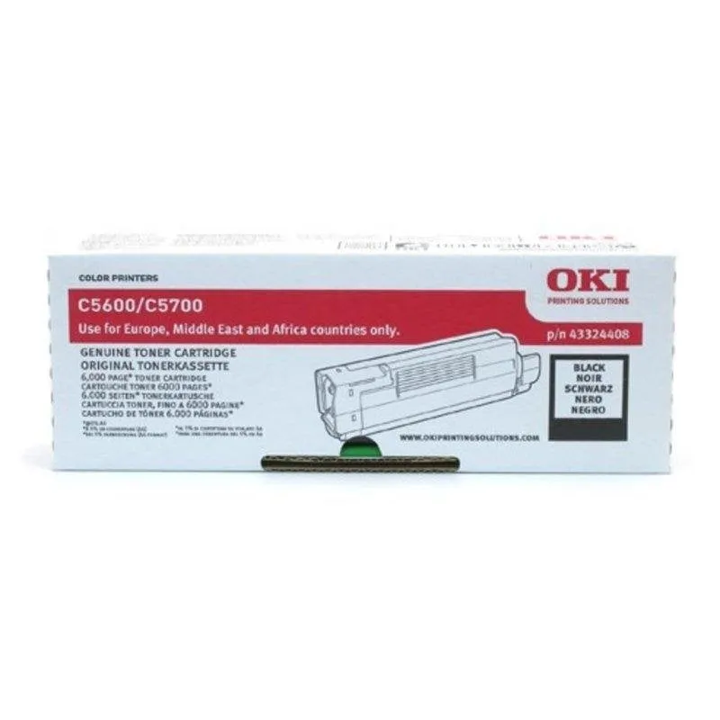 Cartuccia Toner Originale OKI 43324408 Nero 6000 Pagine
