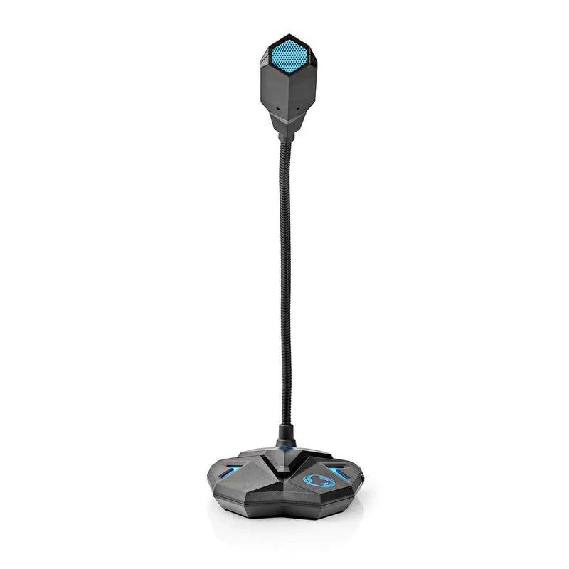 Microfono Nedis GMICGU100BK USB omnidirezionale con collo flessibile e tasto mute