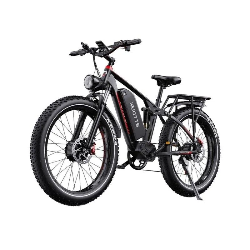 Bicicletta Elettrica Duotts S26 1500W 48V20ah 26" Freni a Disco Nero-Rosso