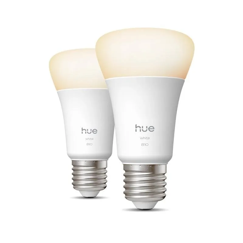 Lampadina Intelligente Philips Hue A60 E27 810 Lumen Confezione da 2
