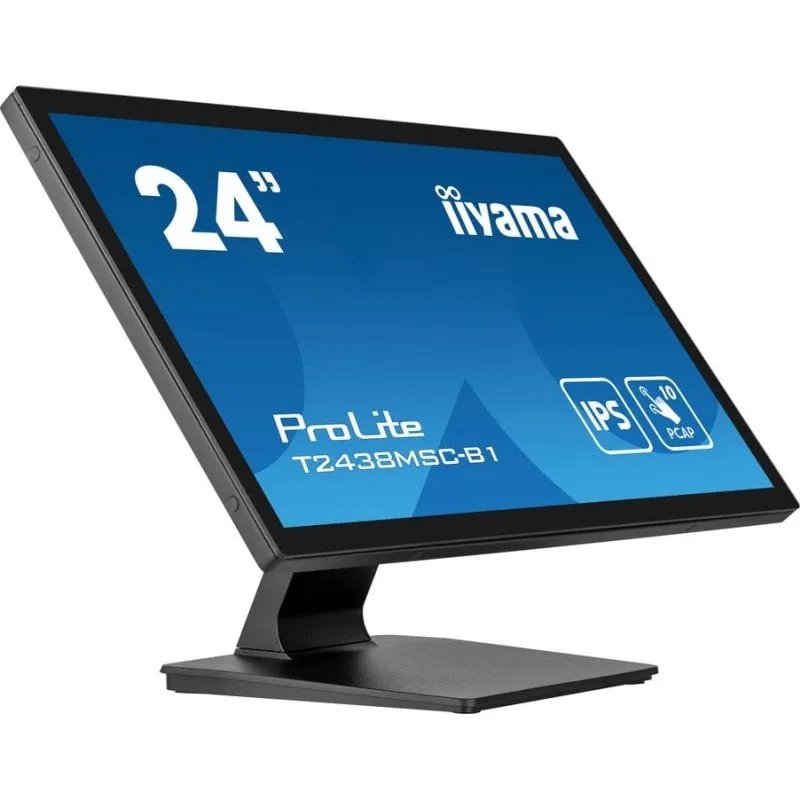 Monitor PC Iiyama ProLite T2438MSC-B1 23,8" Full HD IPS Touch 5ms Altoparlanti USB HDMI DisplayPort