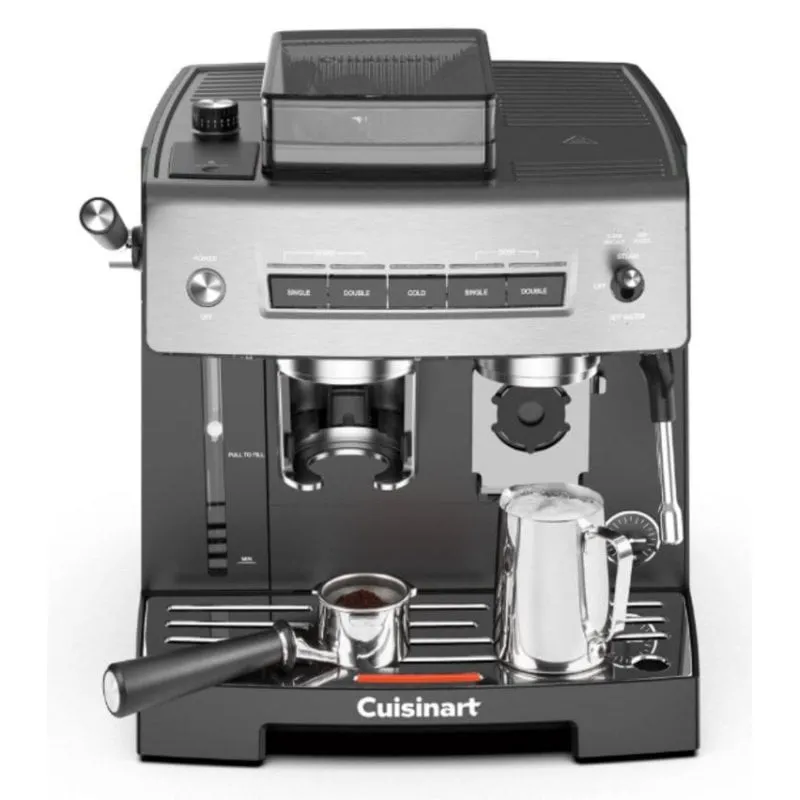 Macchina da caffè espresso Cuisinart EM640E 2,2 L 20 bar 2 Tazze con macinacaffè e montalatte