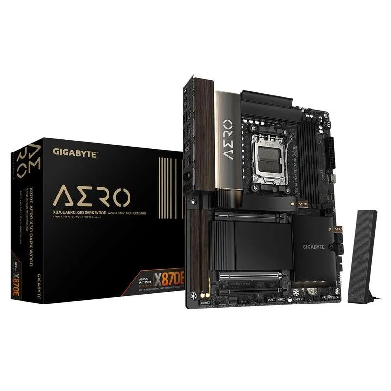 Schede Madri GIGABYTE X870E AERO X3D DARK WOOD AMD X870E AM5 DDR5 ATX WiFi 7 USB4